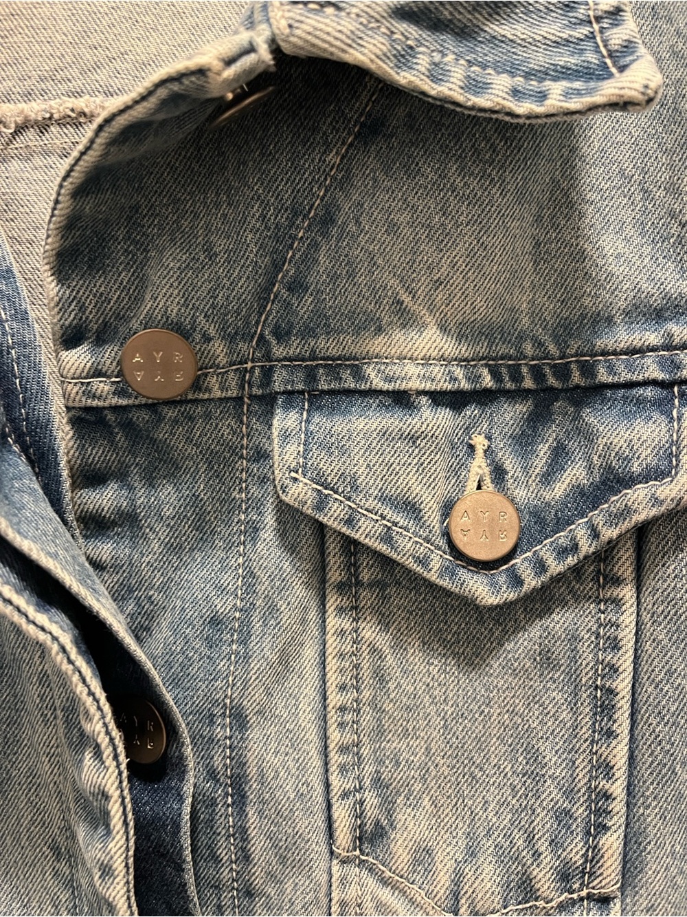 AYR The Doublestar Denim Jacket Vintage Wash Size S - Picture 8 of 10